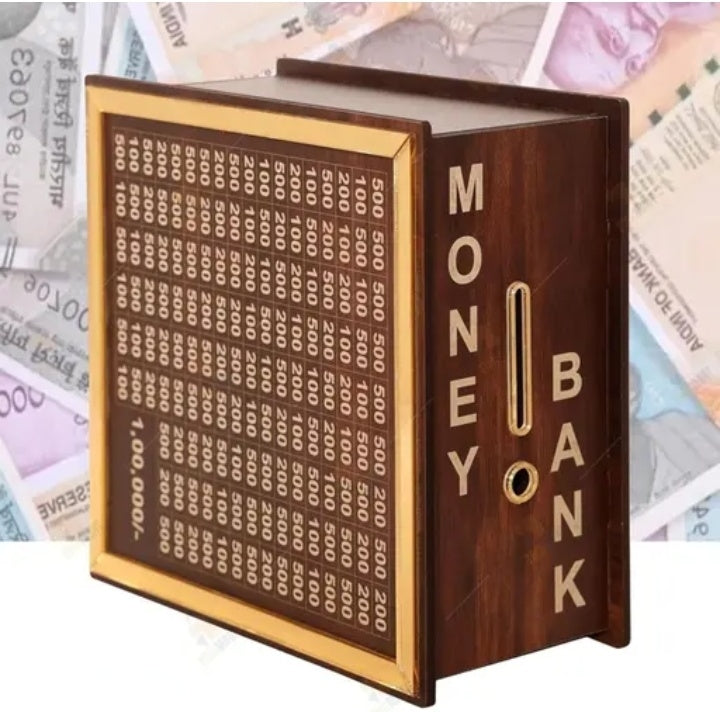 Wooden Money Bank & Box/, Money Bank, 100000 Money Bank, Piggy Bank