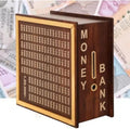 Wooden Money Bank & Box/, Money Bank, 100000 Money Bank, Piggy Bank